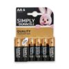 Duracell Alkaline Batteries AA - Pack 6