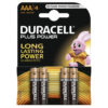 Duracell Alkaline Batteries AAA - Pack 4