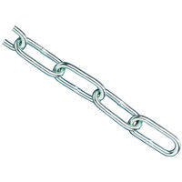 Zinc Plated Straight Link Chain - 3mm x (Inside length 21mm) x (Inside width 9.5mm) - Price per metre