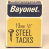 Bayonet Steel Tacks (13mm or 1/2") - 40g