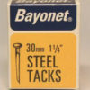 Bayonet Steel Tacks (30mm or 1 1/4") - 40g