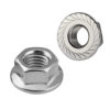Flange Nuts (Serrated) Stainless Steel A2 (304) DIN 6923 M 3 x 0.7mm pitch (Coarse)