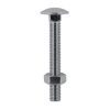 Cup Square Hexagon Bolts & Nuts (Coach Bolts) Stainless Steel A2 - M 8 x  80mm