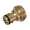 Solid brass 1/2" quick connect male to 3/4" BSP.