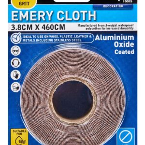Emery Cloth Roll - 3.8cm x 460cm  (80 Grit)