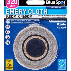 Emery Cloth Roll - 3.8cm x 460cm  (320 Grit)