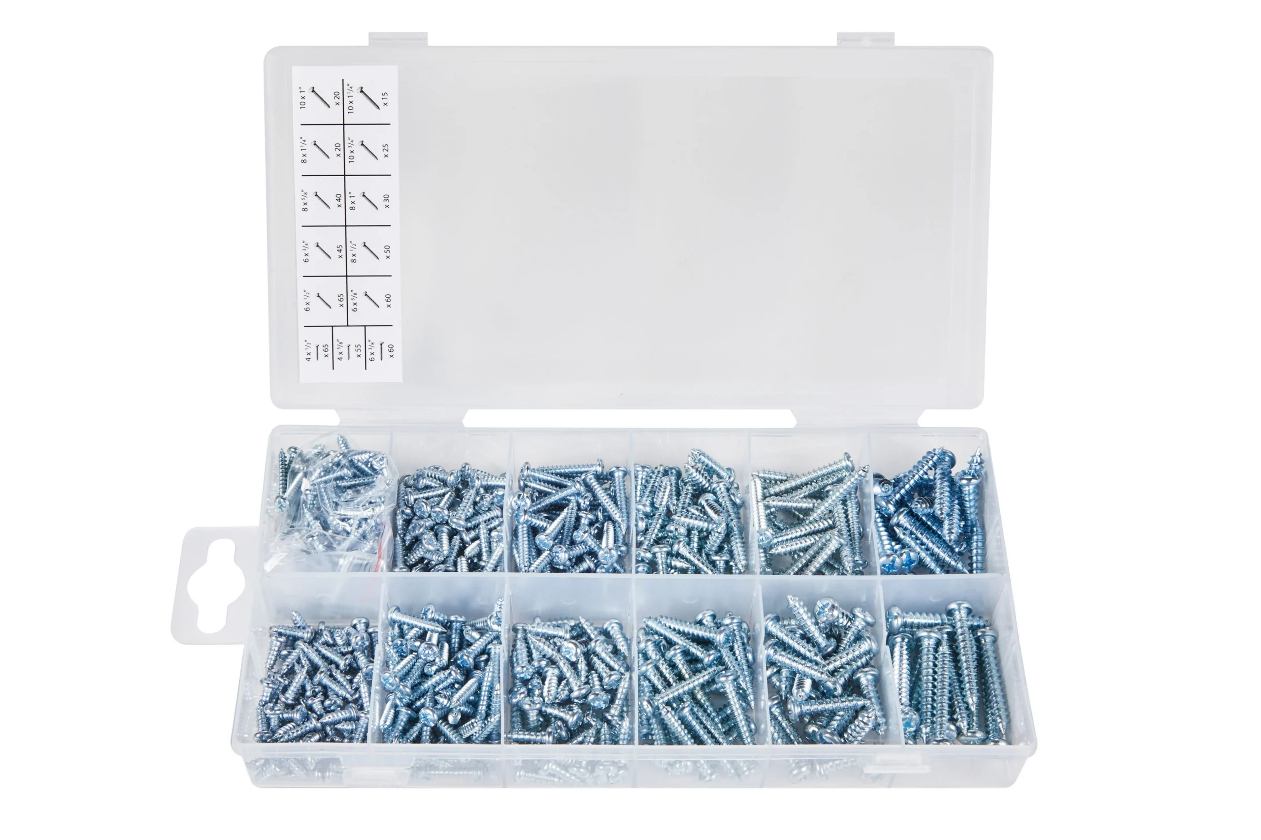 Assorted Self Tapping Screw Set (550 Piece)